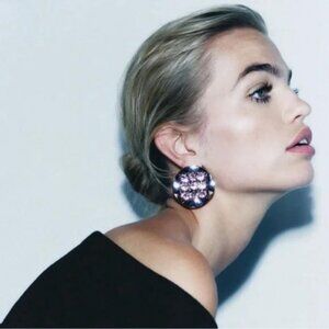 Zara Silver Tone Oversized Circular Earrings-NWT Sold out